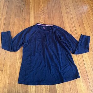 Navy Boden Baseball Style Long Sleeved T-shirt